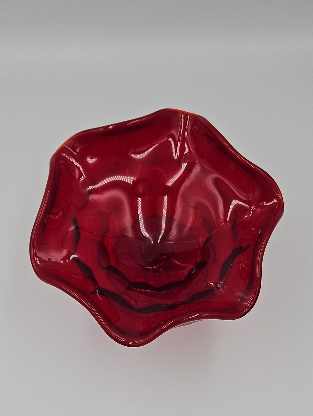 Red Candy Dish / Compote - Picture 2 of 4